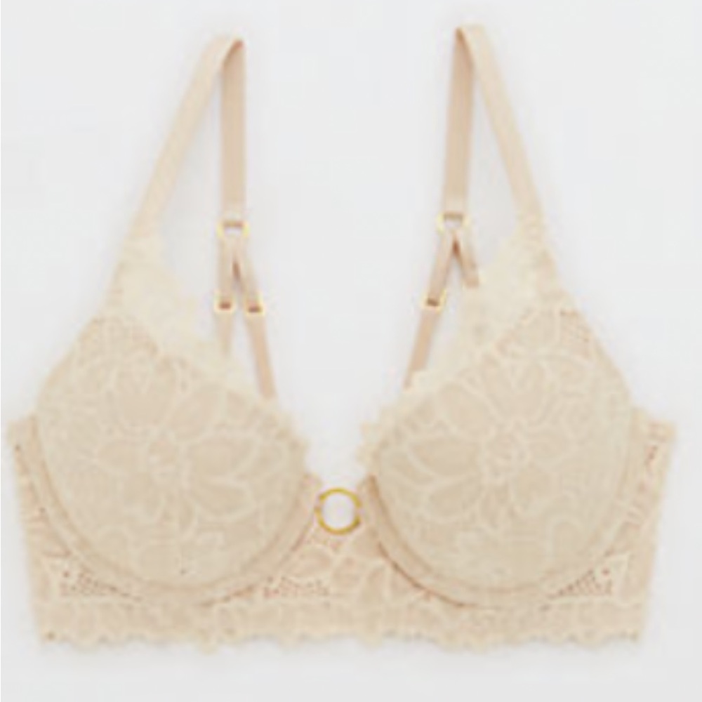 Aerie Real Power Plunge Push up bra 34D